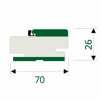 Короб ТС с уплотнителем 70х26 мм Экошпон Леском