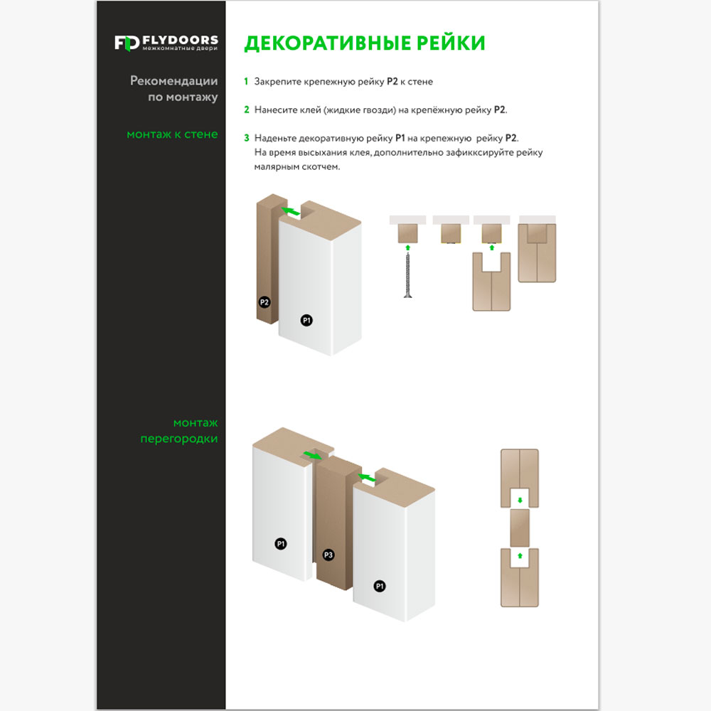 Рейка декоративная Р1 ПВХ