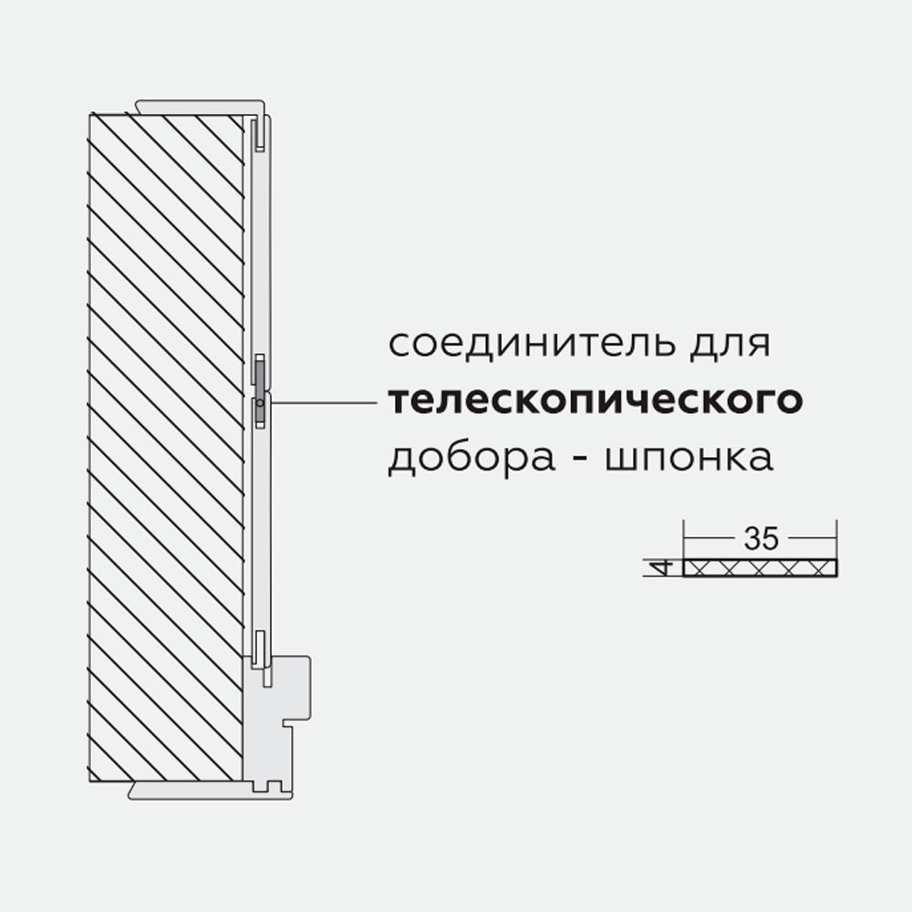 Соединитель для телескопических доборов