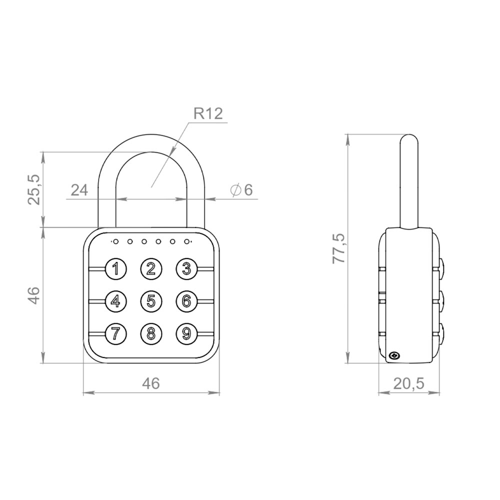 Замок навесной умный кодовый PL-SMART-CODE